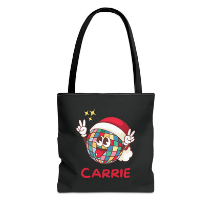 Personalized Disco Santa Tote Bag