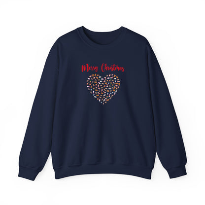 Merry Christmas Heart Figurine Sweatshirt