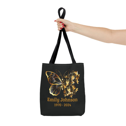 Personalized Memorial Butterfly Tote Bag