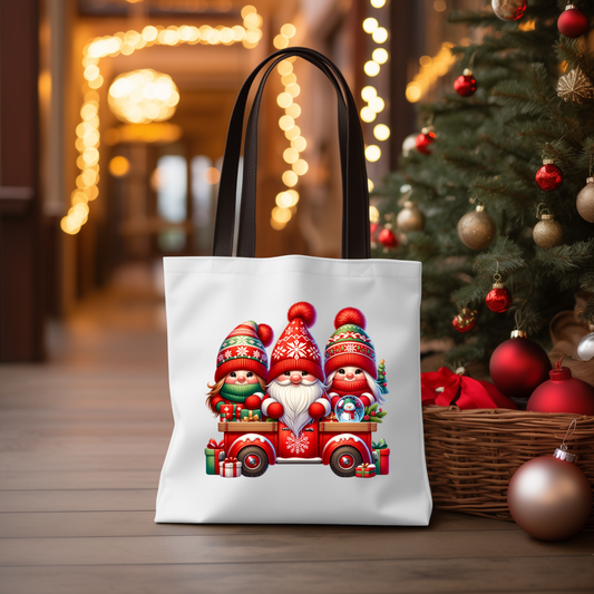 Christmas Gnomes In Truck Tote Bag