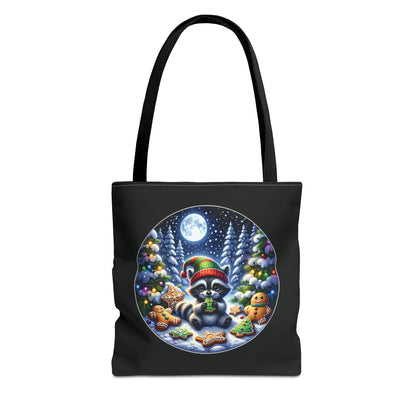 Raccoon Christmas Cookie Tote Bag