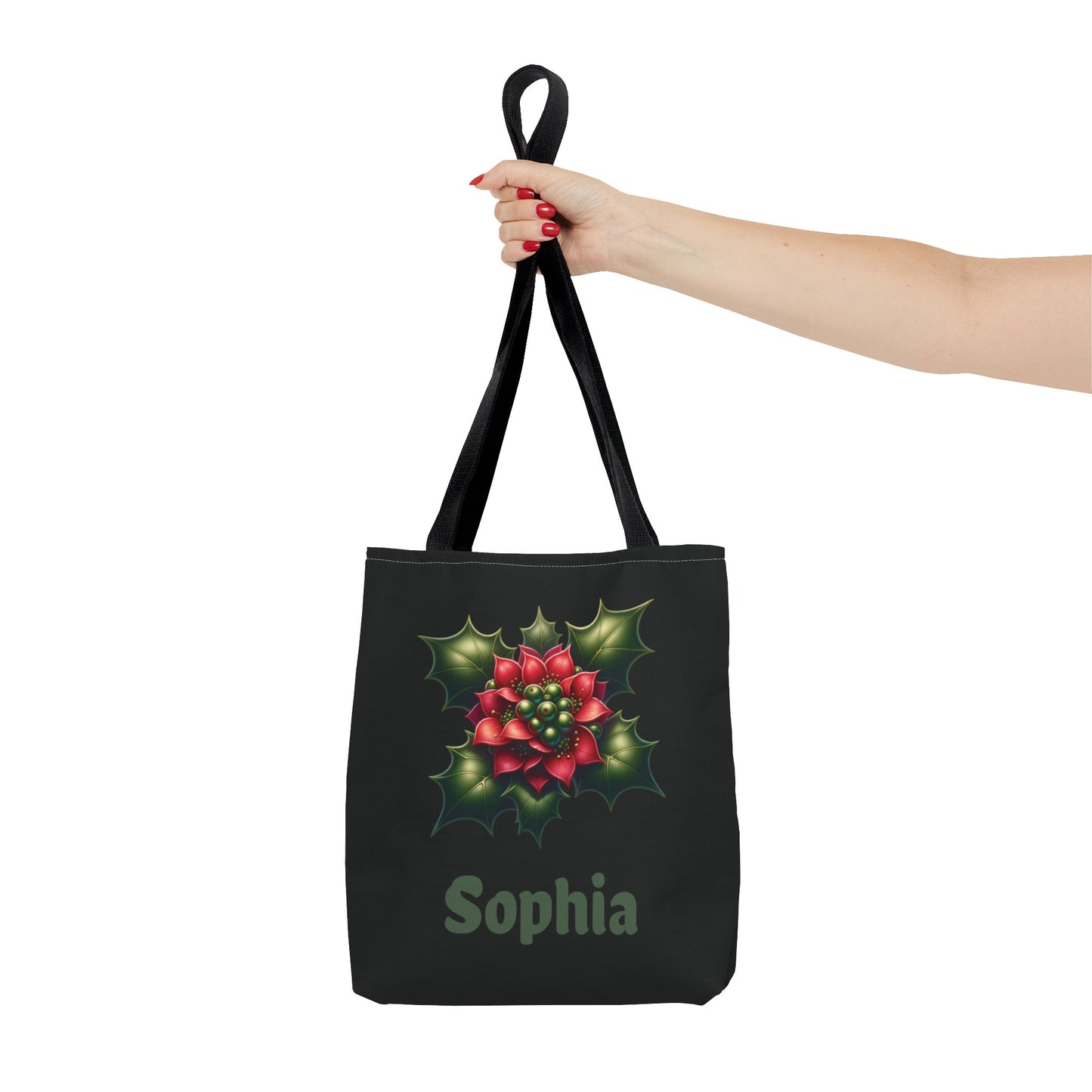 Personalized December Birthday Tote Bag - Holly