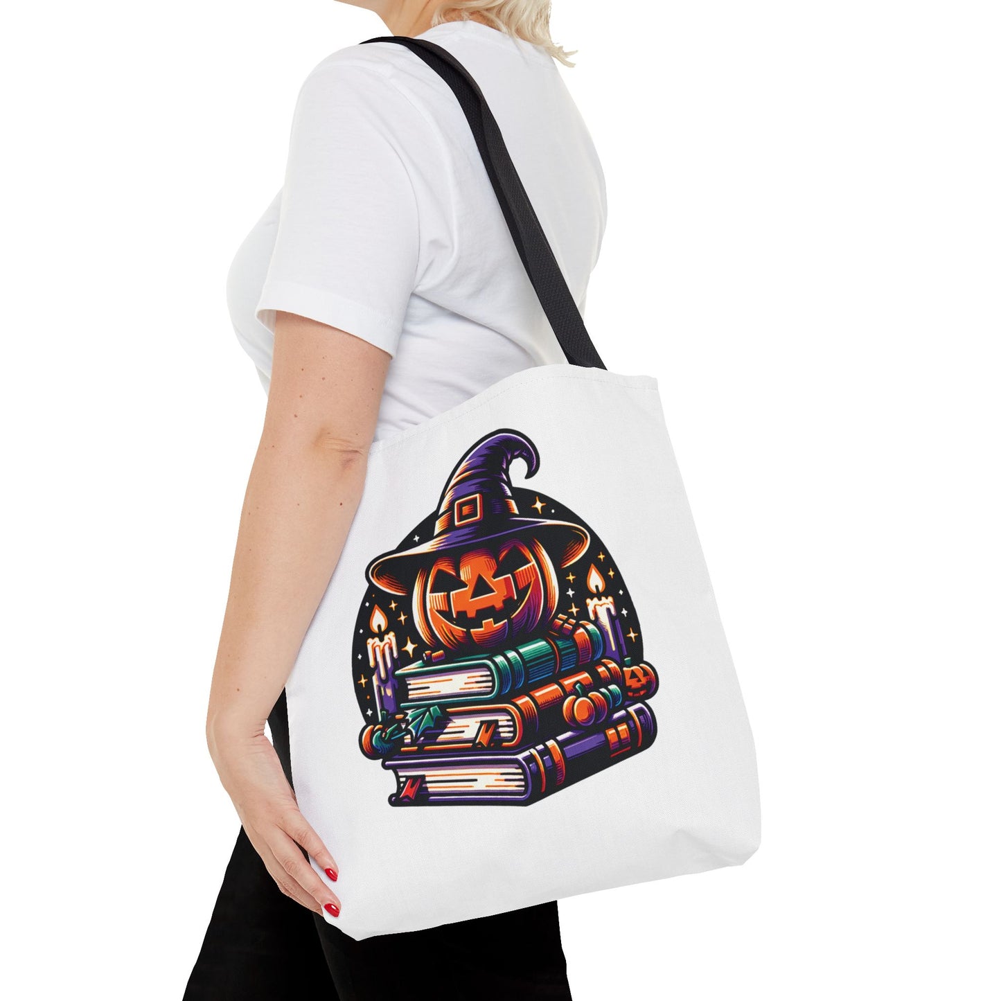 Halloween Pumpkin Book Tote Bag