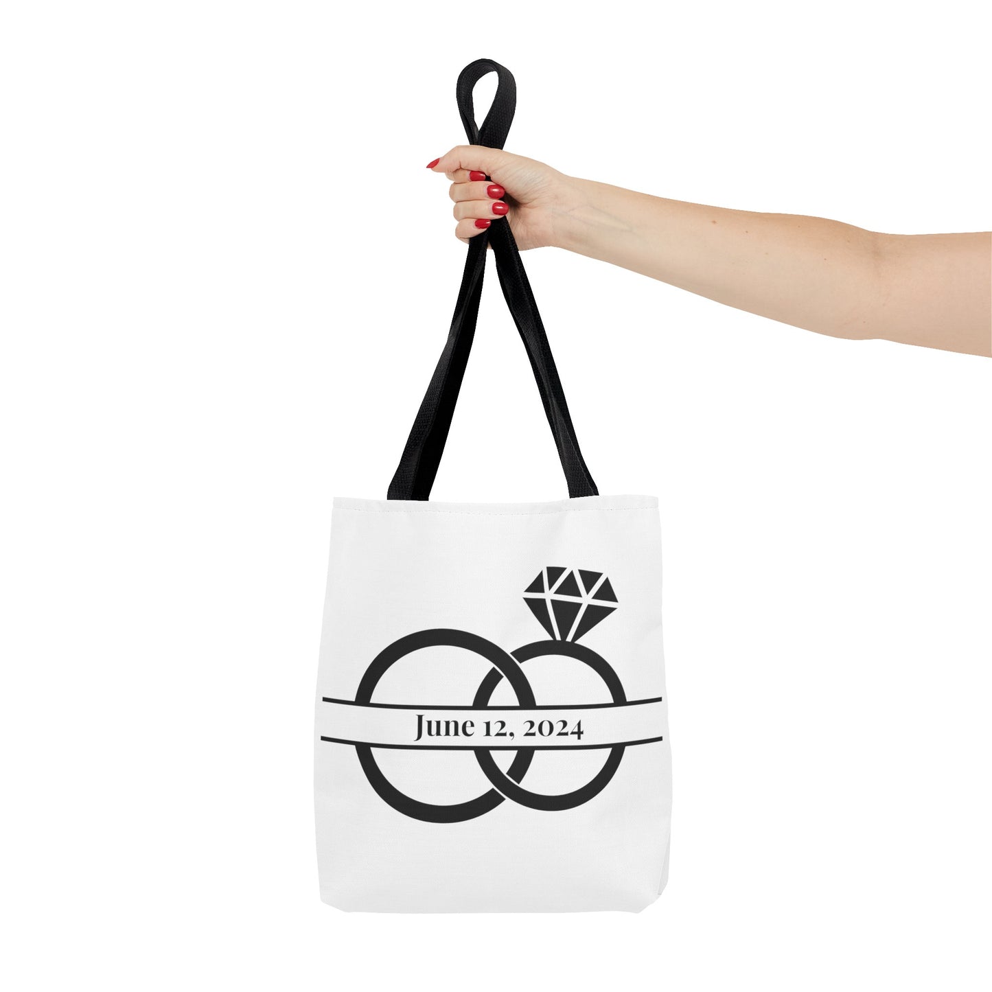 Personalized Wedding Date Tote Bag