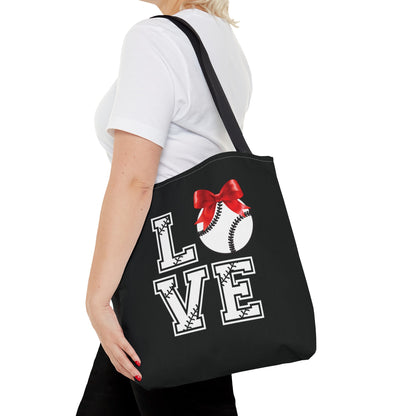 Ribbon Baseball Tote Bag