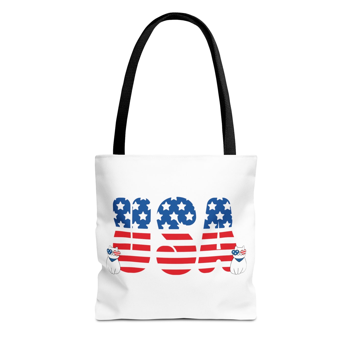 Patriotic USA Cat Tote Bag