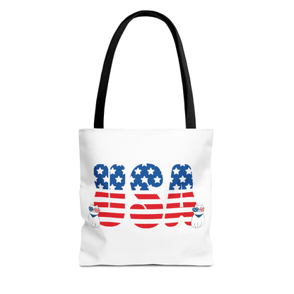 Patriotic USA Cat Tote Bag