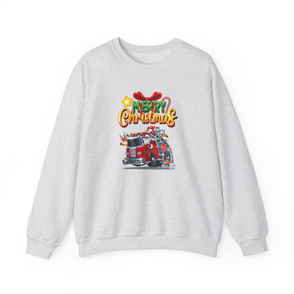 Christmas Fire Truck Sweatshirt