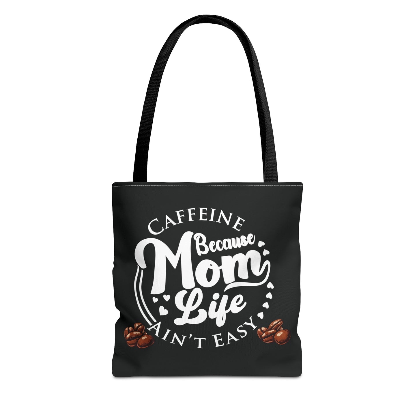 Caffeine Mom Life Tote Bag - Black