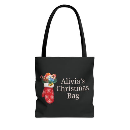 Personalized Christmas Stocking Tote Bag