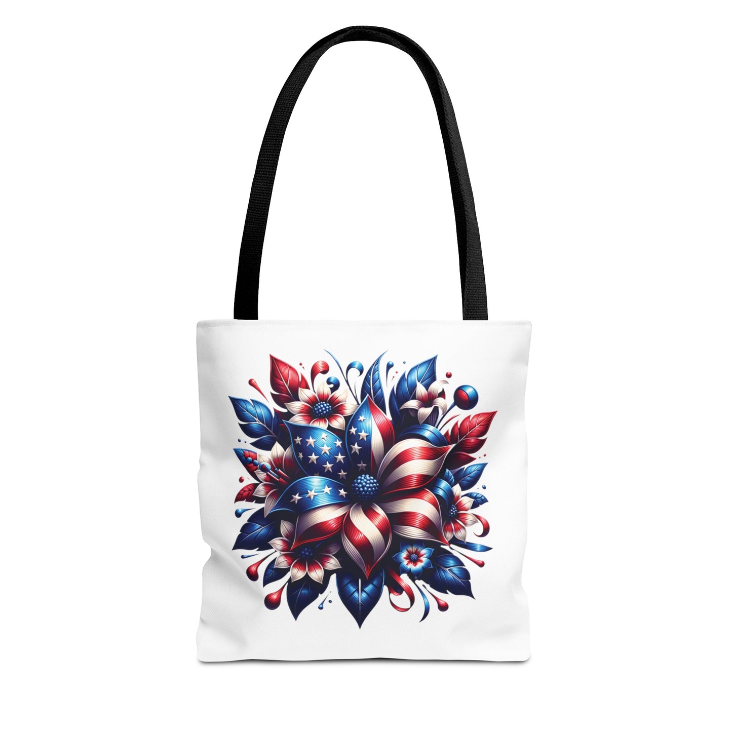 Floral Patriotic Tote Bag