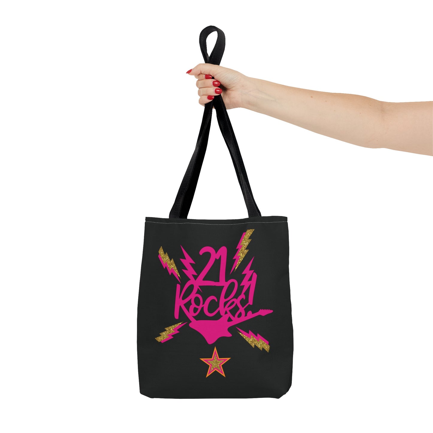 Personalized 21st Rocks Birthday Tote Bag