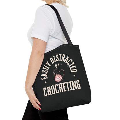 Easily Distracted By Crocheting Tote Bag