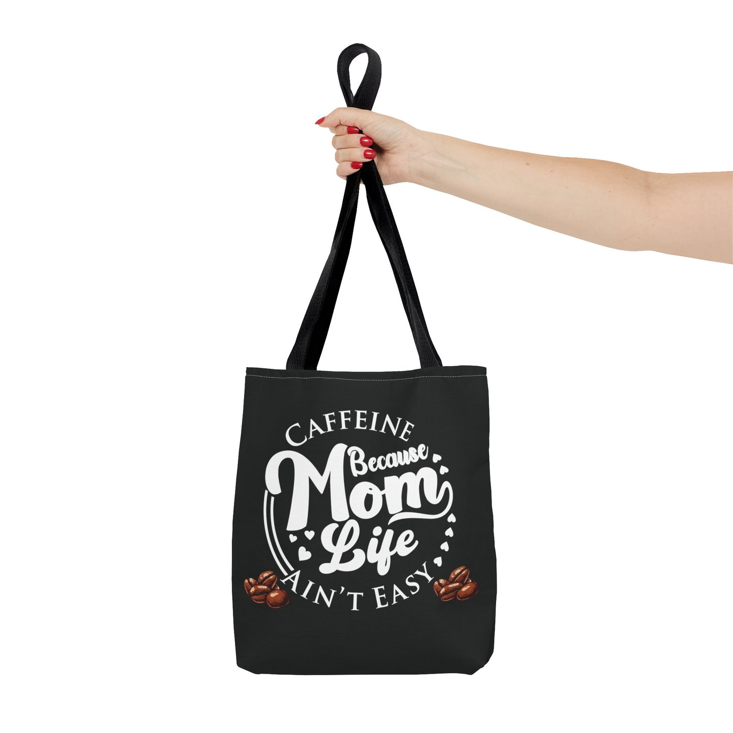 Caffeine Mom Life Tote Bag - Black