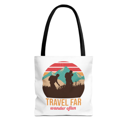 Travel Far Wander Often Tote Bag