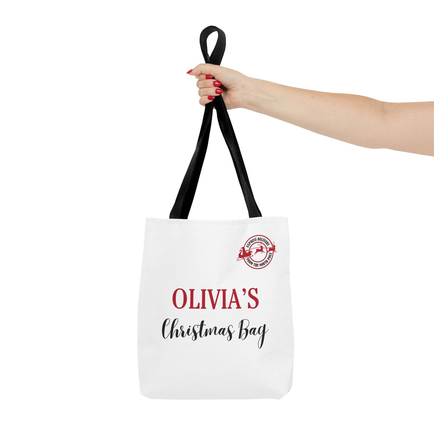 Personalized Christmas Santa Tote Bag