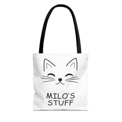 Personalized Cat Stuff Tote Bag