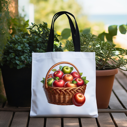 Apple Basket Tote Bag