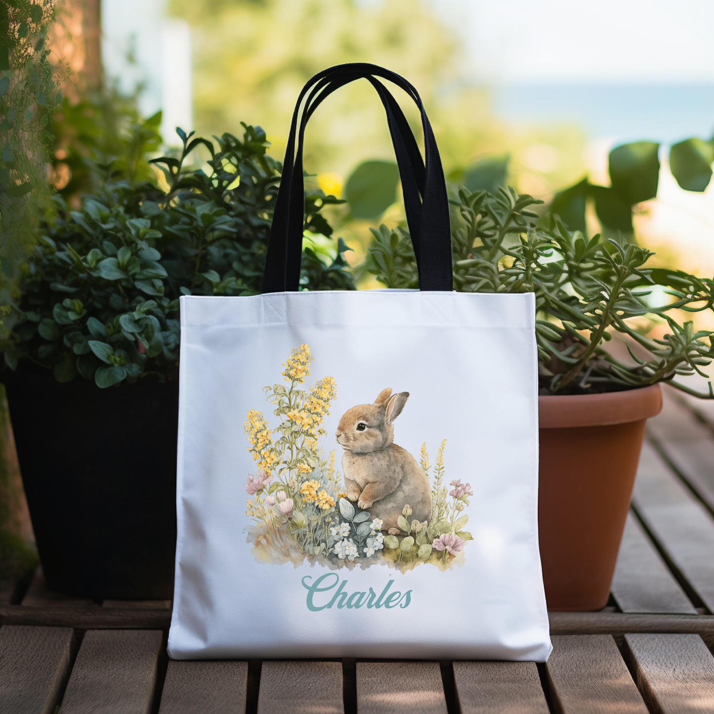 Personalized Nursery Rabbit Bag