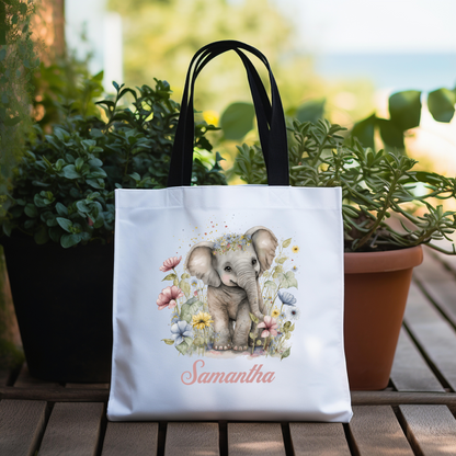 Personalized Nursery Elephant Bag