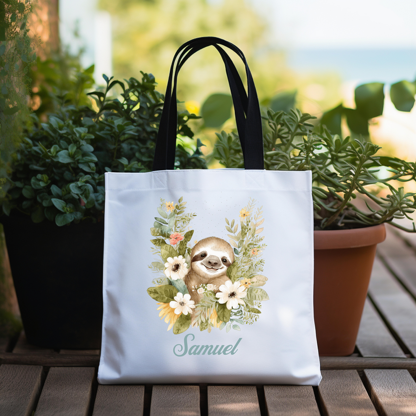 Personalized Nursery Sloth Bag