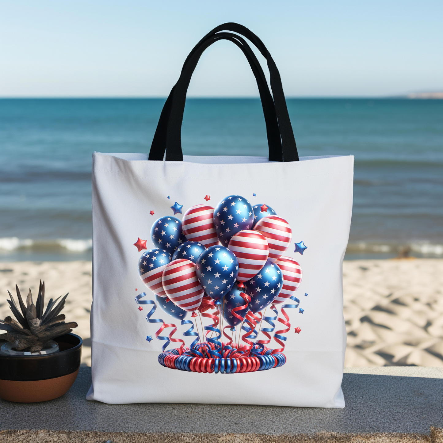 4th of July Balloons Tote Bag