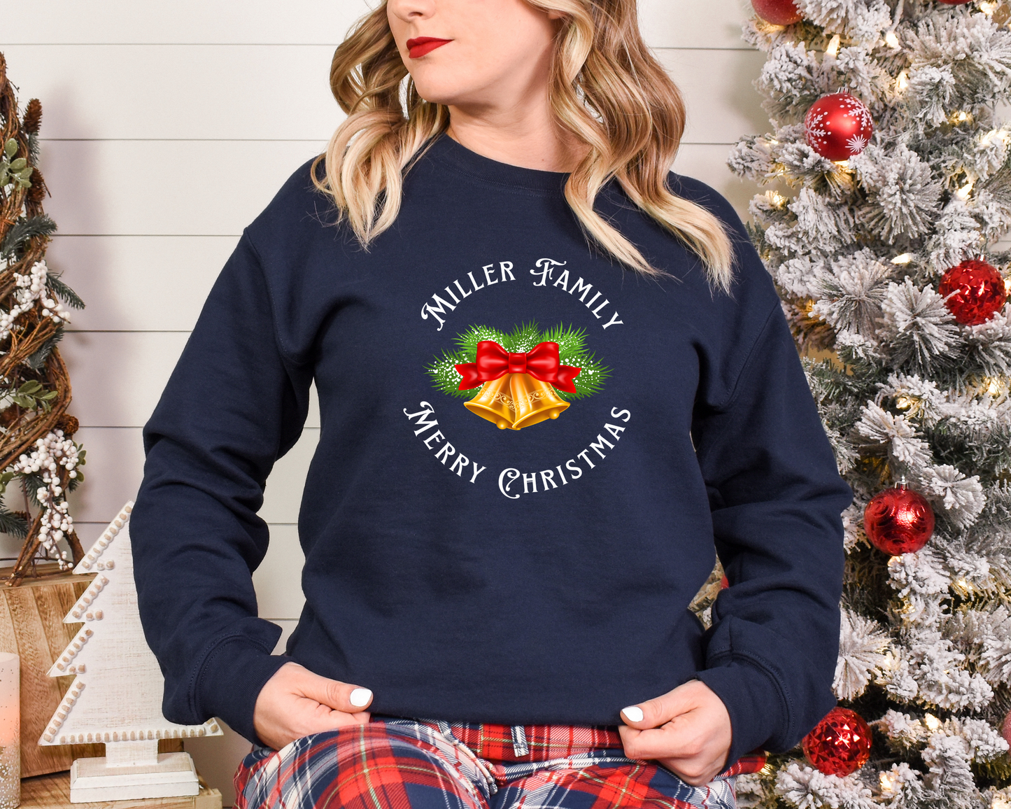 Personalized Family Christmas Bells Sweatshirt