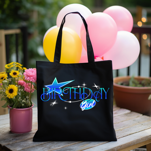 Birthday Girl Tote Bag - Blue