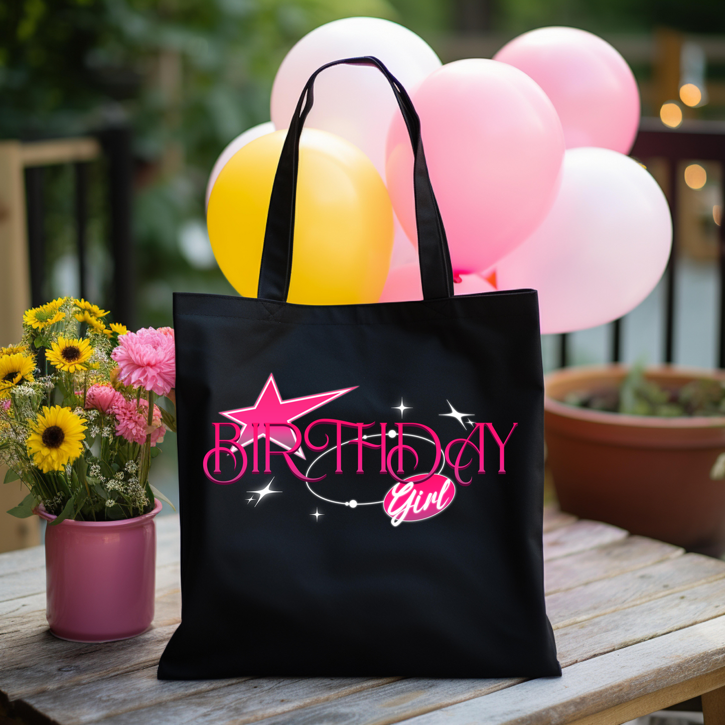 Birthday Girl Tote Bag - Pink