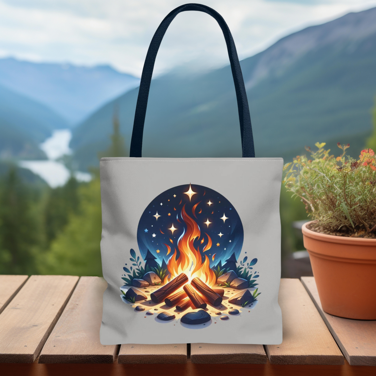 Personalized Campfire Tote Bag