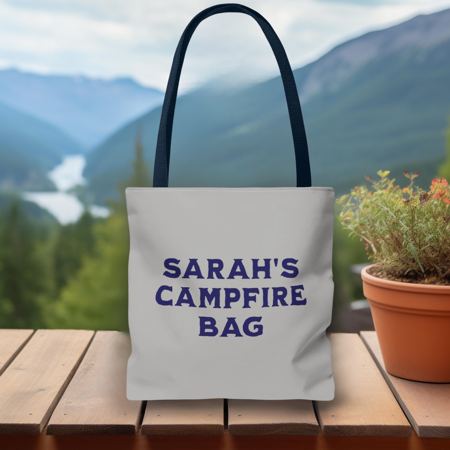 Personalized Campfire Tote Bag