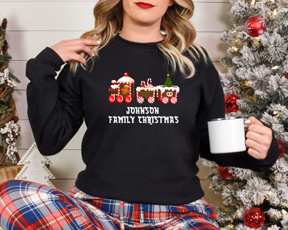 Personalized Family Train Christmas Sweatshirt