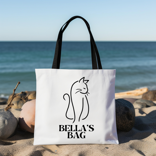 Personalized Cat Tote Bag