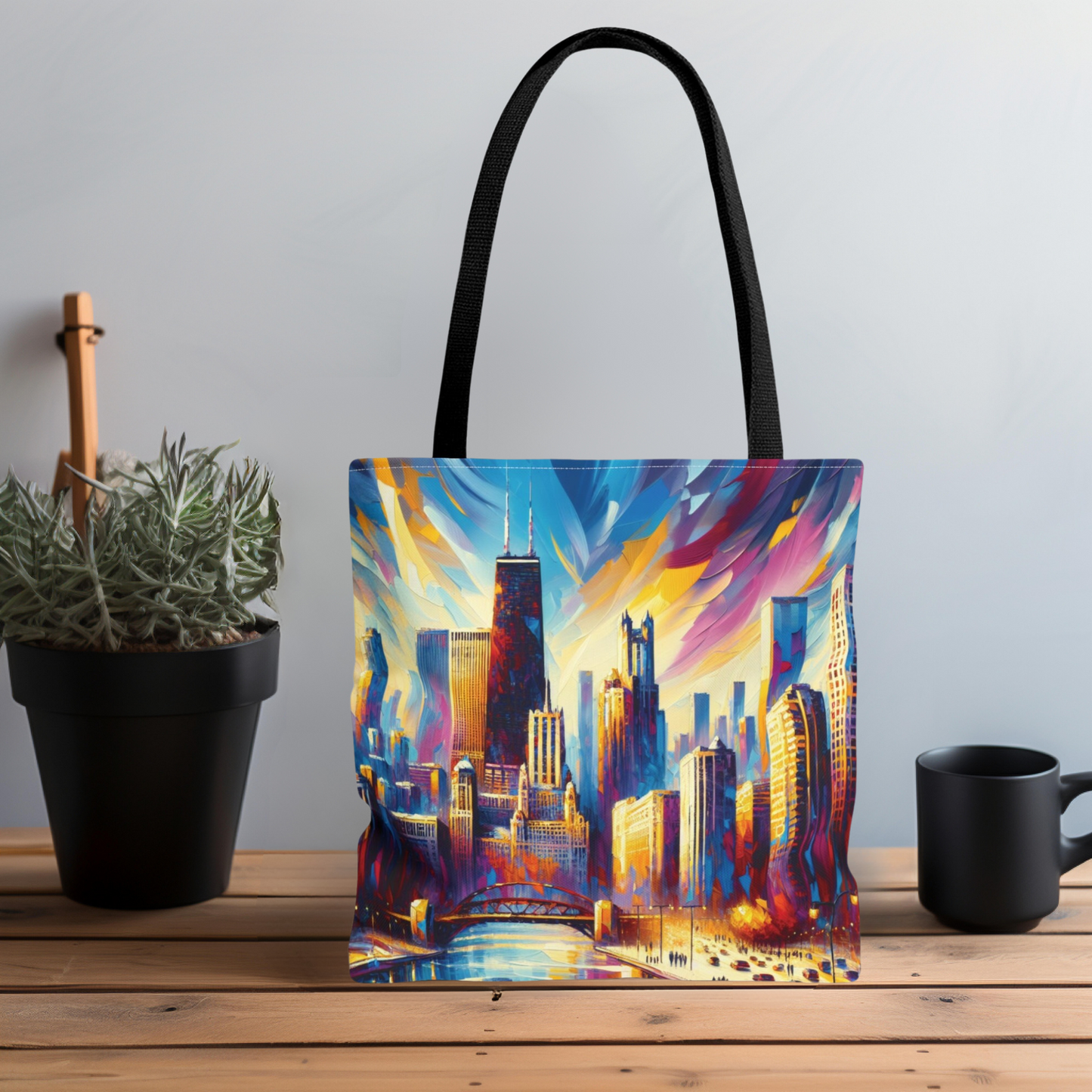 Chicago Skyline Tote Bag