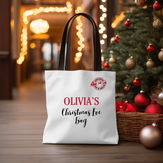 Personalized Christmas Eve Tote Bag