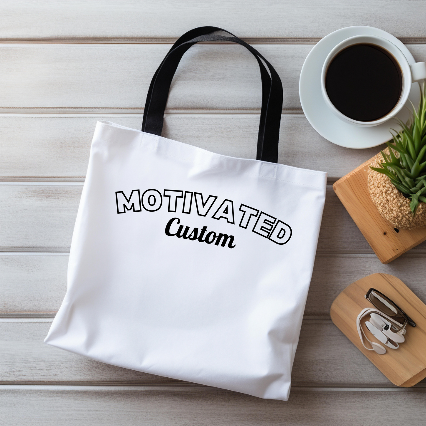 Personalized Motivated Tote Bag