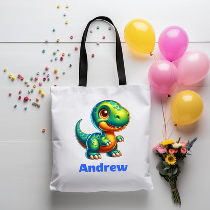 Personalized Dinosaur Tote Bag