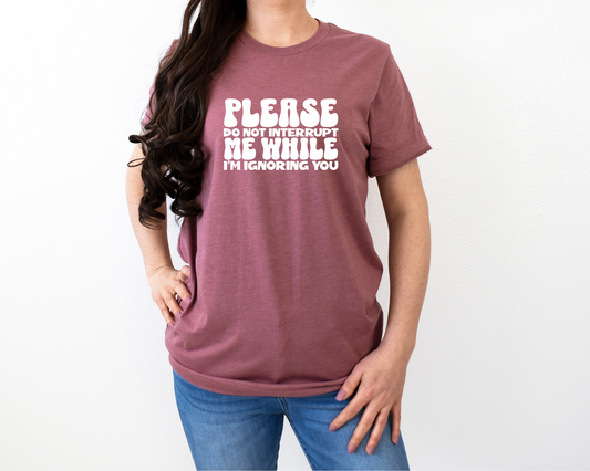 Please Do Not Interrupt Me T-Shirt