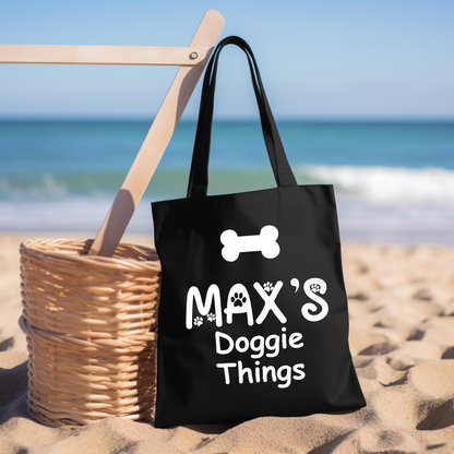 Personalized Doggie Things Tote Bag