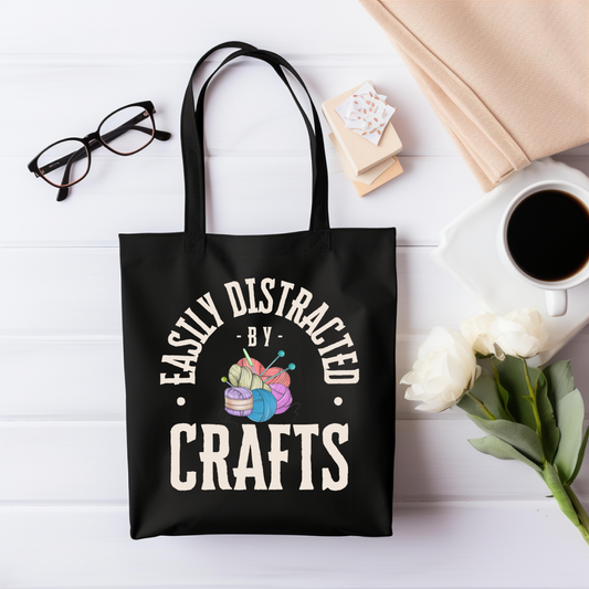 Easily Distracted By Crafts Tote Bag