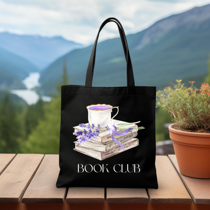 Lavender Book Club Tote Bag