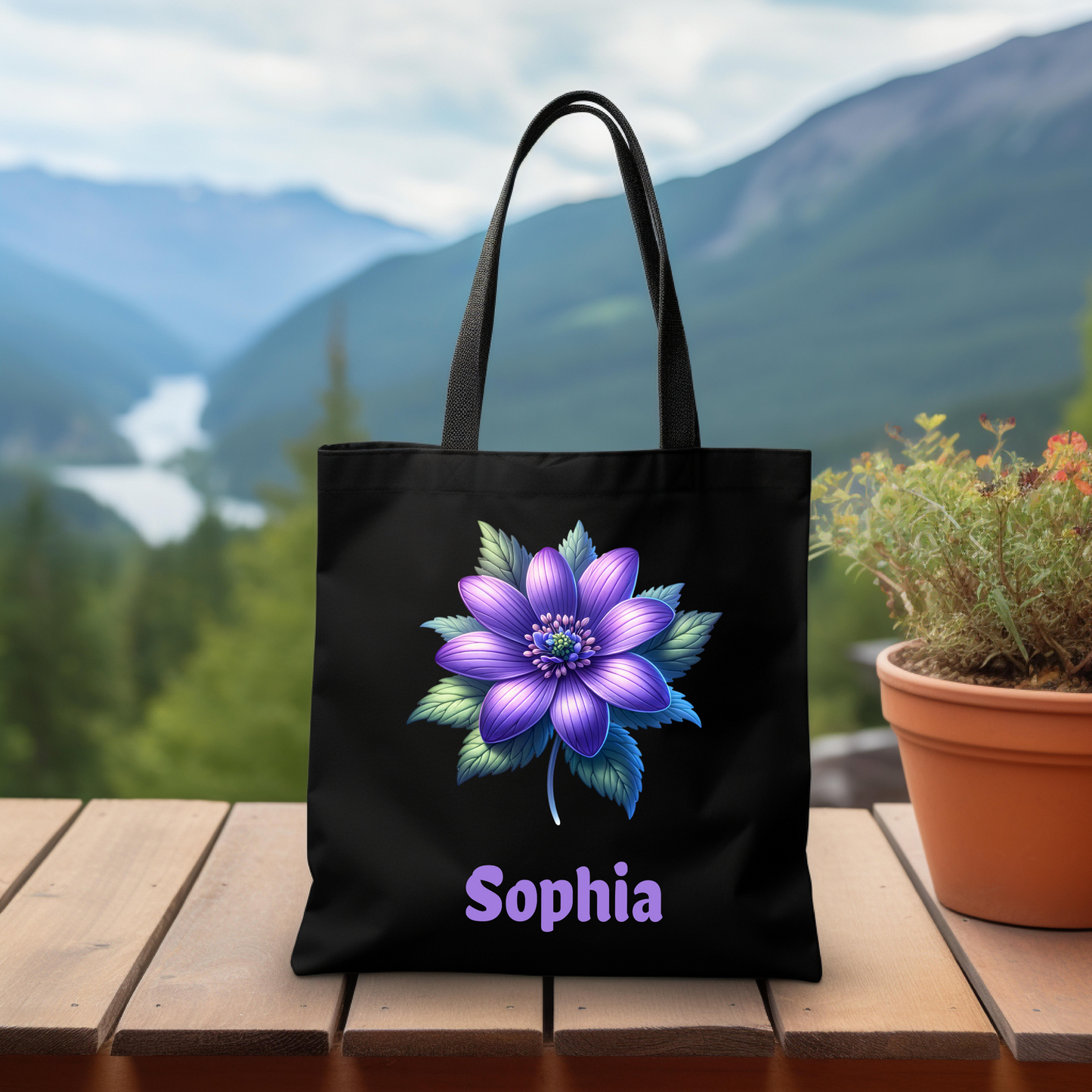 Personalized February Birthday Tote Bag - Violet