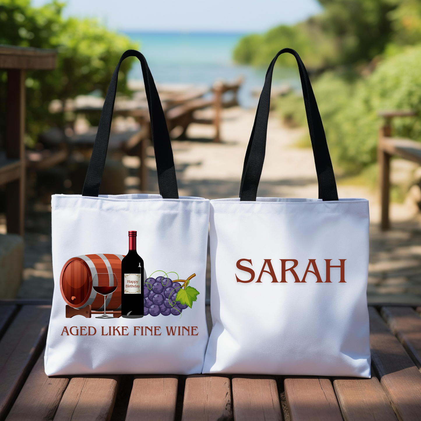 Personalized Aged Like Fine Wine Tote Bag