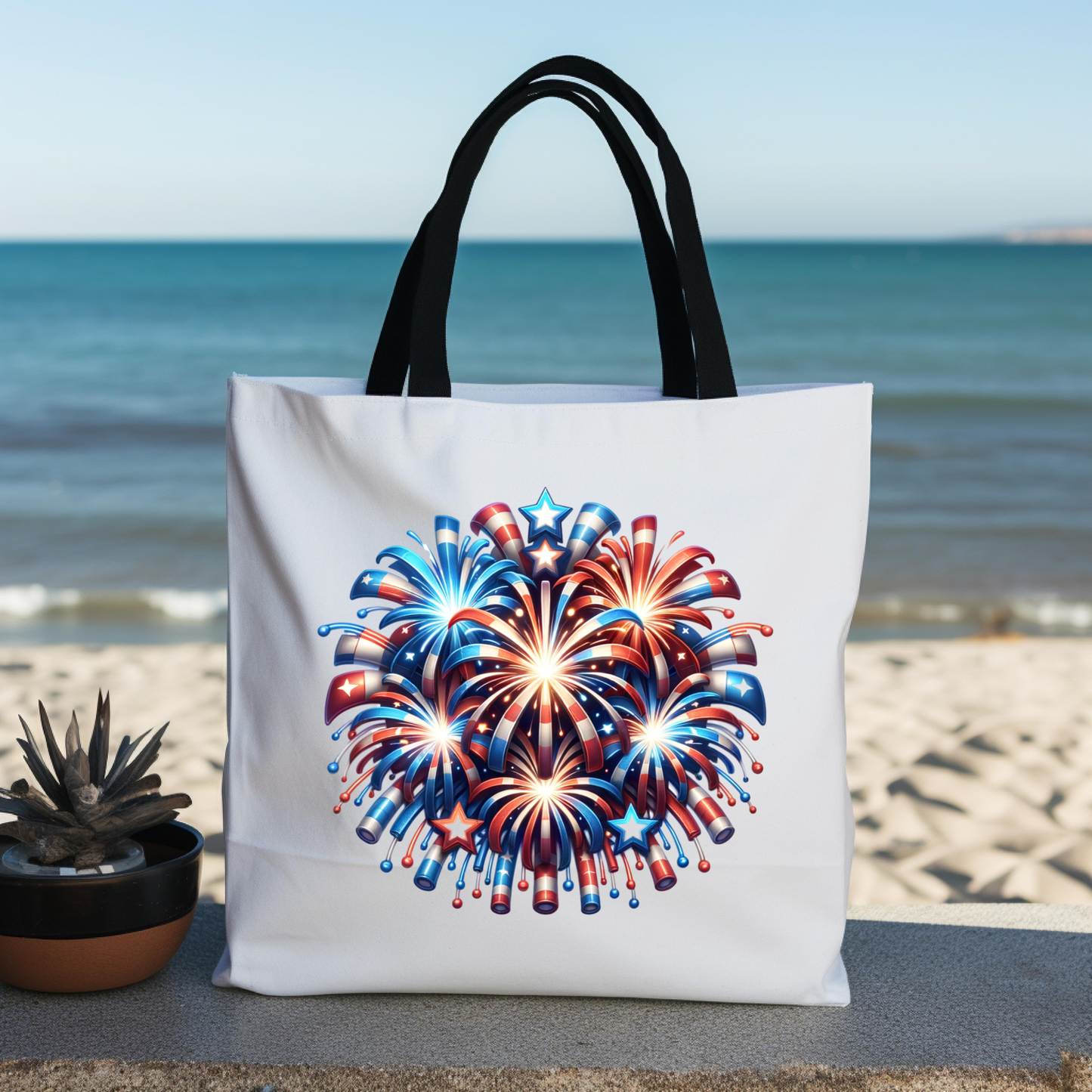 4th of July Fireworks Tote Bag