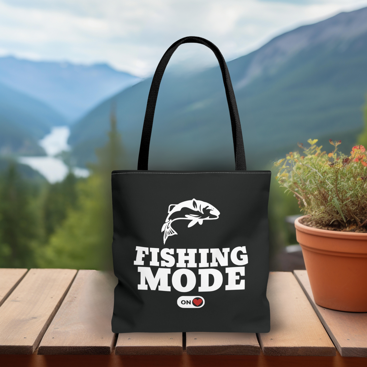 Fishing Mode On Tote Bag