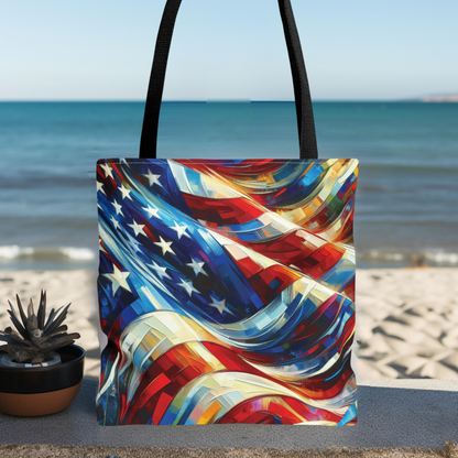 American Flag Tote Bag