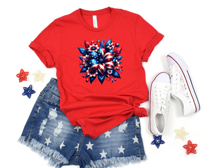 Floral Patriotic T-Shirt