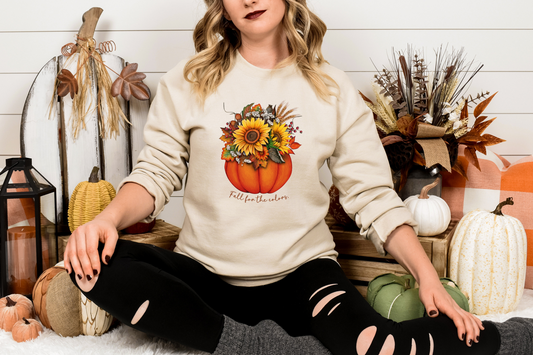 Flower Pumpkin Sweatshirt