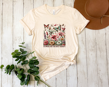 Flowers Are The Best Therapy T-Shirt