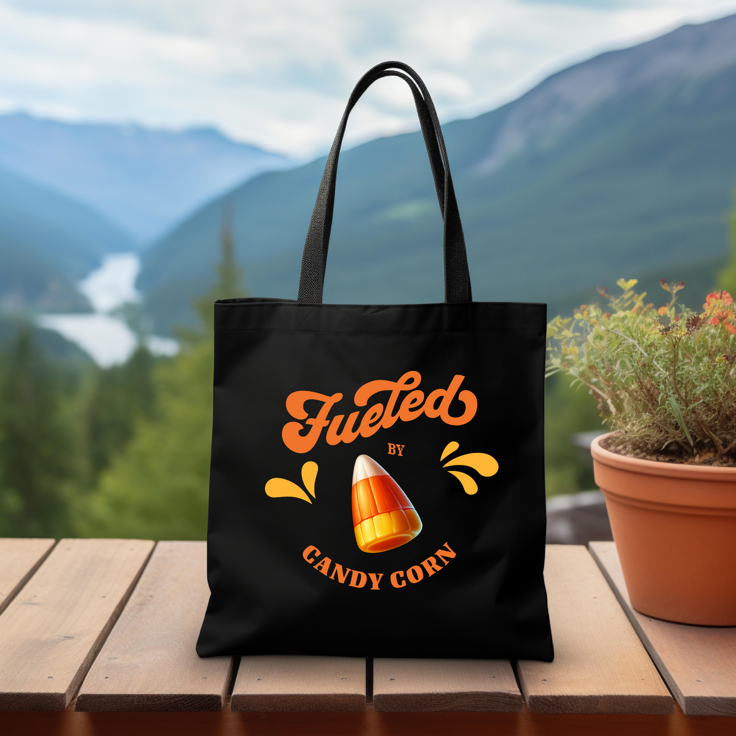 Fueled By Candy Corn Tote Bag